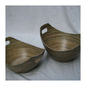 Bol à collation en bambou fait à la main finition lisse écologique et durable pour la cuisine, la salle à manger ou les cadeaux-Bol en bambou de haute qualité - Product Image 3