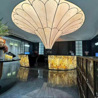 Panneau mural en pierre flexible Life1996, pierre naturelle mince de 2 mm, pour décoration d'hôtel, de villa, rétroéclairé, translucide
