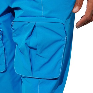 Recién llegado, pantalones de chándal de tela de nailon azul para hombre, ajuste holgado con bolsillos grandes, pantalones Cargo hechos a medida para la venta - Product Image 4