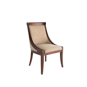 Chaise de salle à manger italienne minimaliste moderne avec cadre en bois et tissu pour meubles de maison et d'hôtel - Product Image 1