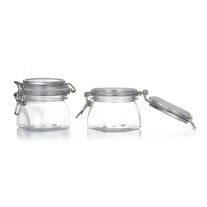 Tarros de plástico PET transparentes, recipientes rellenables herméticos de 150-380Ml para sales de baño, jabones hechos a mano, cosméticos para el cabello - Product Image 5