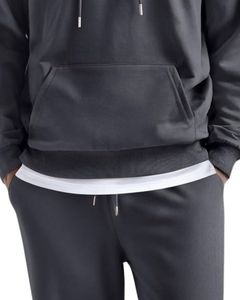 Customized Mens Charcoal <b>Black</b> Fleece <b>Hoodie</b> And Jogger Tracksuit Set Winter Casual Pullover Hooded Sweatshirt Pants Streetwear - Product Image 6