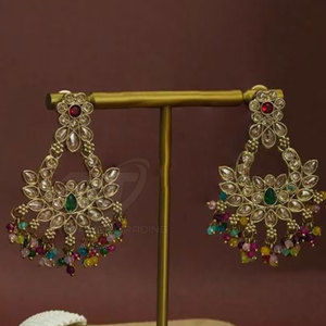 Ensemble de bijoux classiques pour femmes pour mariage, collier, boucles d'oreilles, bijoux de mariée tendance, taille adulte - Product Image 3