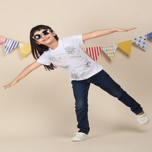 เสื้อยืดคอกลมสำหรับเด็กผู้หญิงผ้าฝ้าย100% ใหม่มาแรงวิธีการพิมพ์ที่แตกต่างกันและวัสดุในมือ - Product Image 6