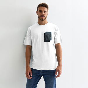 เสื้อยืดคอกลมแขนสั้นสำหรับผู้ชายเสื้อยืดผ้าฝ้าย100% น้ำหนักมากออกแบบได้ตามต้องการฤดูร้อน - Product Image 6