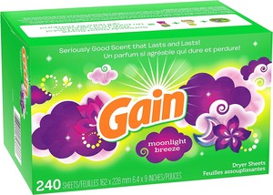 Hojas de secadora suavizante de telas Gain, aroma Moonlight Breeze, 240 unidades - Product Image 4