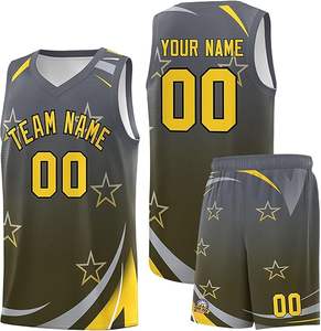 Nouveauté, uniforme de basket-ball de qualité supérieure pour hommes, maillot à manches courtes de conception OEM, uniforme de basket-ball pour hommes à vendre - Product Image 3