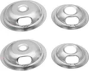 W10278125 W10196405 W10196406 Drip Pans Kit 2 6" And 2 8" Pans MP22YA Electric Range Burner Surface Elements 2 MP15YA 6"