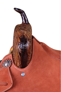 Ensemble de selles de cheval en cuir véritable de qualité supérieure parfaitement assorti aux courses anglaises d'endurance occidentale pour l'équitation - Product Image 3