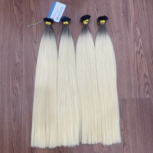 Usine en gros cuticule aligné 100% extensions de cheveux humains cheveux vietnamiens pré-liaison kératine pointe plate Extension de cheveux - Product Image 5