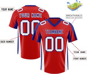 Camisetas de equipo de fútbol americano de diseño personalizado, logotipos bordados, tela elástica duradera, transpirable, corta, entrega rápida, de talla grande - Product Image 2