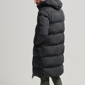 Veste longue matelassée en coton légère et chaude sur mesure pour l'extérieur, vente chaude, fermeture éclair, style hip-hop, veste longue à bulles pour hommes - Product Image 2