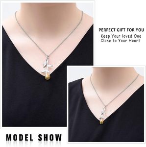 Silver <b>Gold</b> Rose Flower Urn Necklace Cremation Jewelry <b>for</b> Ashes <b>for</b> <b>Women</b> Girls Urn Keepsake Human <b>Locket</b> Holder Custom Size - Product Image 3