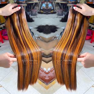 Lujosas extensiones de cabello humano liso de hueso suave sin enredos radiantes sin costuras Cabelo Humano Genius Trama 613 paquetes de cabello crudo - Product Image 1