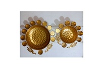 Vente en gros d'Urli en laiton, design personnalisé en relief, taille standard, accessoires pour Pooja, Diwali, Pâques, Noël, électroplaqué