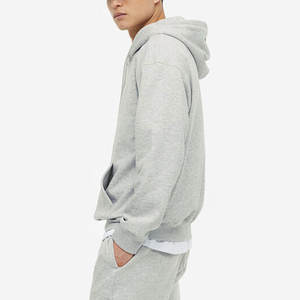 Sweat à capuche d'hiver pour hommes de couleur unie de haute qualité 100% coton multicolore polaire sweat brodé Style Hip Hop - Product Image 3