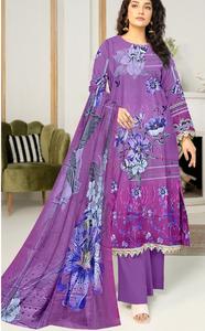 Trajes de algodón/césped de diseñador para mujer con diseño de Shalwar Kameez pakistaní de marca, trajes de algodón/césped estampados de talla grande - Product Image 5