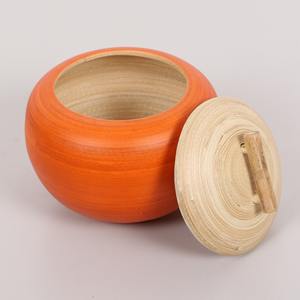 Petites boîtes et bocaux en bambou laqué et bocaux bocaux à couvercle en gros logo personnalisé accepté - Product Image 4