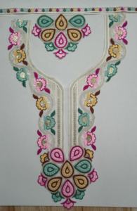 Col de cou brodé en tissu filet avec paillettes pour robe Kurti Saree de style ethnique et textiles de maison - Product Image 6