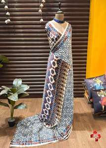 Exclusive Ajrakh Gaji Bandhej <b>Saree</b> <b>Woman</b> Fashion Manufacturer And Supplier From Surat At Lowest Rate - Product Image 6