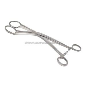 Fórceps de Ginecología de acero inoxidable alemán de la mejor calidad, 32mm de ancho de mandíbula, 22,5 cm, instrumentos quirúrgicos básicos - Product Image 1