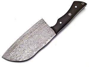 Cuchillo personalizable OEM con hoja de acero damasco hecha a mano, mango de micarta, Funda de cuero - Product Image 2