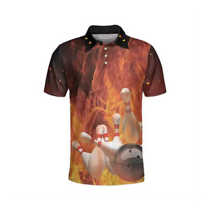 Polos de pesca de moda con impresión por sublimación, jersey de pesca hecho a medida/Polo de poliéster barato para hombres - Product Image 3