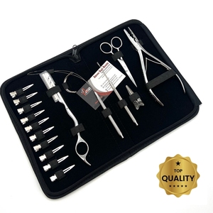 ชุดอุปกรณ์คีมต่อผมพร้อมห่วงและตะขอเกี่ยวมีดโกนทำโลโก้ได้ตามต้องการสีเงิน - Product Image 2