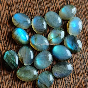 Top Quality Labradorite Blue Fire Cabochon Pedras Preciosas Soltas Venda Online De Indiano Moonstone fabricante Tamanho Personalizado