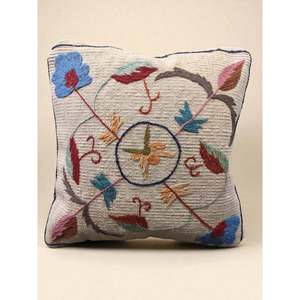 Funda de Cojín Bordada a Mano Suzani de 45 x 45 cm, Elegante Accesorio para Almohada - Product Image 3