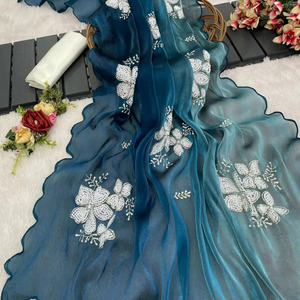 ชุดส่าหรีผ้าไหมจิมมี่จูเรียน้ำหนักเบาทันสมัยทันสมัย - Product Image 1