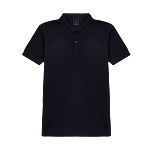 เสื้อยืดโปโลลำลองรุ่นพื้นฐานสีดำสำหรับผู้ชายมีโลโก้และดีไซน์ตามสั่งสำหรับใส่ในราคา B2B จำนวนมาก - Product Image 4