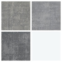 Dalles de moquette ignifuges avec support POE 50x50, antidérapantes, antistatiques, sans bitume, en élastomère polyoléfine, pour bureaux commerciaux et sécurité
