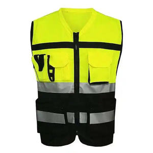 Conception réglable respirable légère de gilet de sécurité réfléchissant de visibilité élevée parfaite pour la construction et le travail d'urgence - Product Image 3