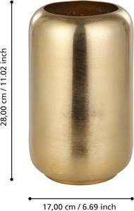 Vase à fleurs traditionnel moderne Nouveau design en aluminium et métal avec finition couleur or Accessoire de décoration intérieure - Product Image 2