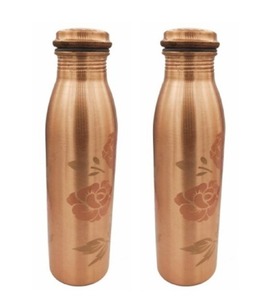 Botella de cobre 330 GM de 1 L, de la tradición antigua a la hidratación moderna de cobre en su mejor momento, matraz infundido de cobre de 1000 ML - Product Image 1