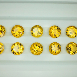 Piedras preciosas de grado AAA de 7mm redondas amarillas de citrino natural con excelente brillo IGI certificadas piedras de corte perfectas para la fabricación de joyas - Product Image 3