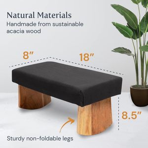 Comfortable Yoga Kneeling Sitting Modern Ergonomic Leisure Wooden Meditation Stool Sturdy Prayer Bench With <b>Cushion</b> - Product Image 3