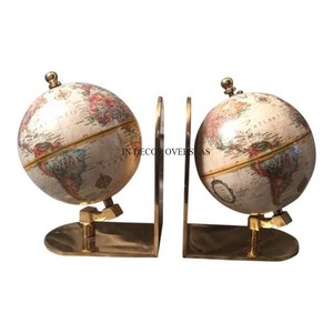 Último patrón de llegada, acabado de Color plateado, sujetalibros de diseñador de globo hecho de Metal resistente, suministros de decoración de escritorios para el hogar y la Oficina - Product Image 2