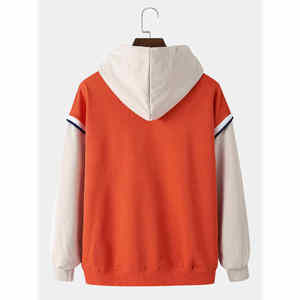 Nouvelle Collection Hiver 2025 : Ensemble Sweat à Capuche Décontracté Homme avec Patchwork de Couleurs et Doublure Polaire - Product Image 6