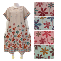 Vestido Daster con estampado floral con manga corta Diseño lindo y elegante Ropa de dormir de mujer para Dailu Home Wear