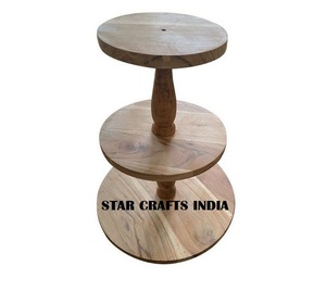 Custom <b>3</b> <b>Tier</b> Wooden <b>Cake</b> <b>Stand</b> for Birthday Wedding and Party Dessert Tray Serving Dishes Plate 2 <b>Tier</b> Wooden <b>Cake</b> <b>Stand</b> - Product Image 1