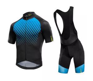 Conjunto de Jersey y Culotte de Ciclismo para Hombre, Colores Personalizados, Logotipo Personalizado, Dos Piezas, Uniforme de Equipo OEM, 100% Poliéster, Sublimación - Product Image 4