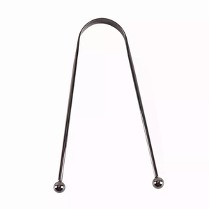 Raspador de lengua reutilizable antideslizante en forma de U de cobre puro 100% al por mayor limpiador de lengua ecológico de higiene personalizado para adultos - Product Image 5