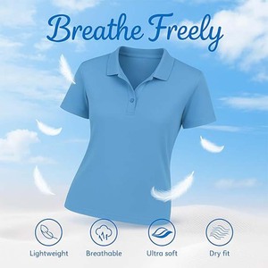 เสื้อผู้หญิงแบบ OEM สั่งทำขายส่ง พิมพ์โลโก้ตามต้องการ ผ้าแคนวาสเนื้อนุ่ม ระบายอากาศได้ดี กันยับ ผ้าฝ้าย 100% แบบถัก - Product Image 5