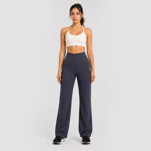 Pantalones de Mujer Aira Move, Transpirables, Color Azul Marino, Talla XL, Cintura Alta, Pierna Ancha, Estilo Deportivo, Holgados, Casuales y a la Moda - Product Image 4