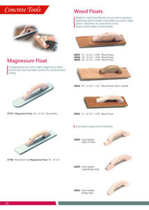 Truelle à flotter en magnésium avec manche en bois, lame plate, outils pour le béton - Product Image 6