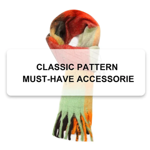 Épais Stock Longue Grande Cape Gland Acrylique Chunky Fringe Hiver et Écharpe à Carreaux Surdimensionnée pour les Femmes - Product Image 4