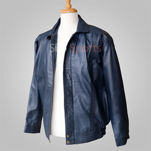 Chaqueta de Cuero Vacuno Azul Original para Hombre, la Más Vendida, al por Mayor, MOQ Bajo, 100% Alta Calidad, Chaqueta de Moto y Motociclista con Calefacción para Invierno, OEM - Product Image 3