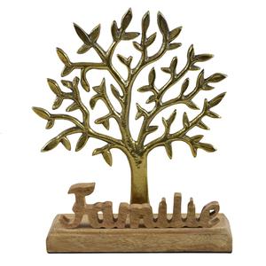 Gold Christmas Tree Decorations Luxury Family Tree Base <b>Tabletop</b> Home Decor Medium Handicraft Aluminum Long X-Mas - Product Image 1